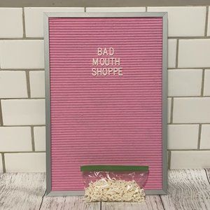 *Pink Felt Letter Board Sign Silver ban.do Website Exclusive